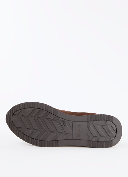 Dune London Trilogy sneaker van leer - detail 3 roodbruin