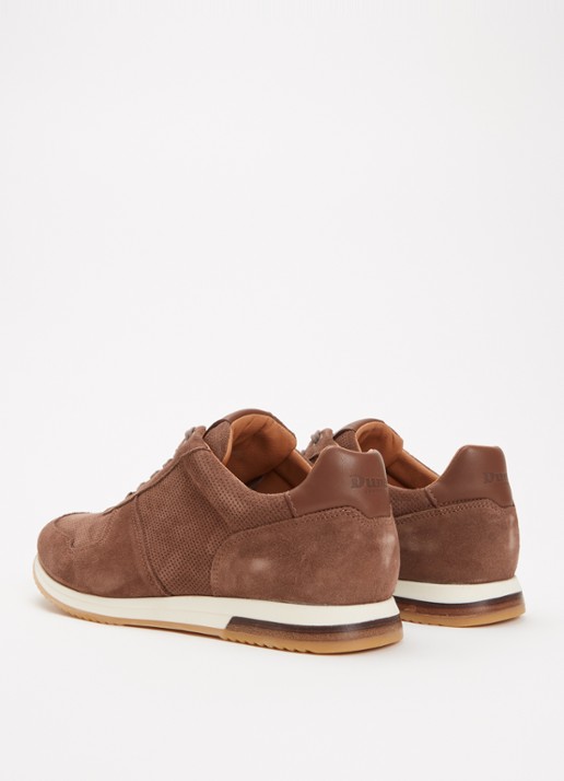 Dune London Trilogy sneaker van leer - achterkant 4 taupe