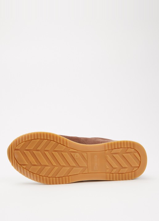 Dune London Trilogy sneaker van leer - detail 3 taupe