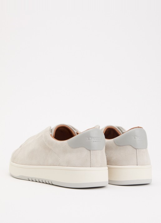 Dune London Troys sneaker van leer - achterkant 5 lichtgrijs