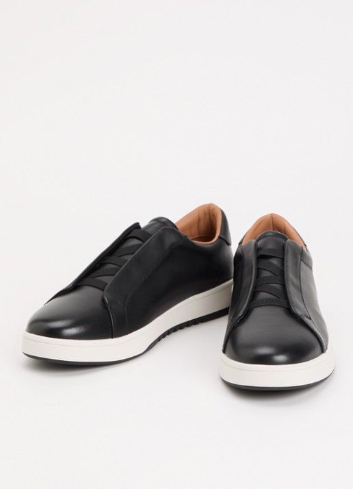 Dune London Troys sneaker van leer - detail 3 zwart