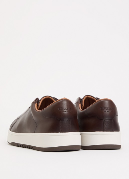 Dune London Troys sneaker van leer - achterkant 5 bruin