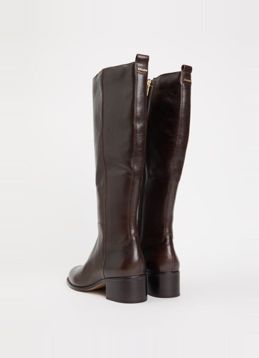 Dune London Turner laars van leer - achterkant 3 donkerbruin