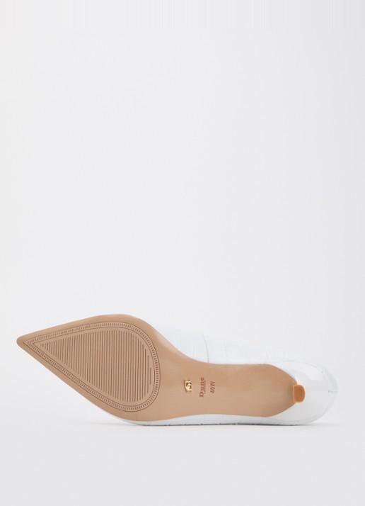Dune London Wide Fit Achievable pump met glitter - detail 5 wit