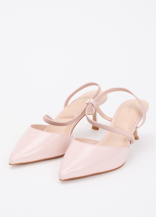 Dune London Wide Fit Charming slingback met glitter - detail 3 roze