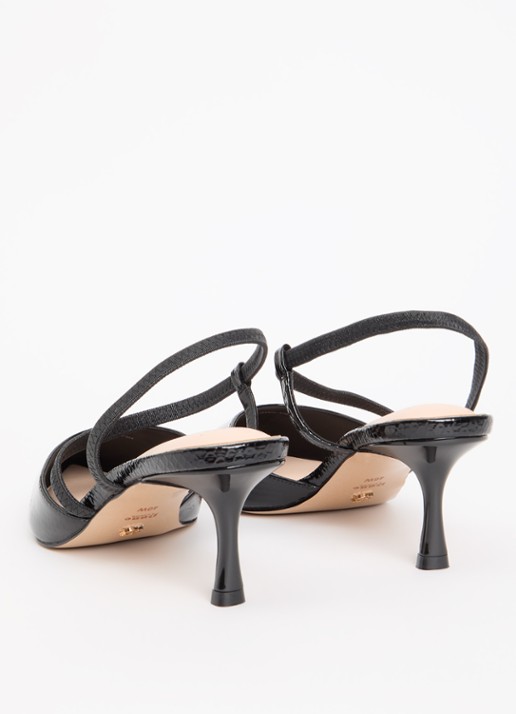 Dune London Wide Fit Charming slingback met glitter - achterkant 4 zwart
