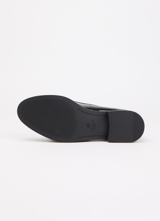 Dune London Wide Fit Gazeles loafer met lakfinish - detail 3 zwart