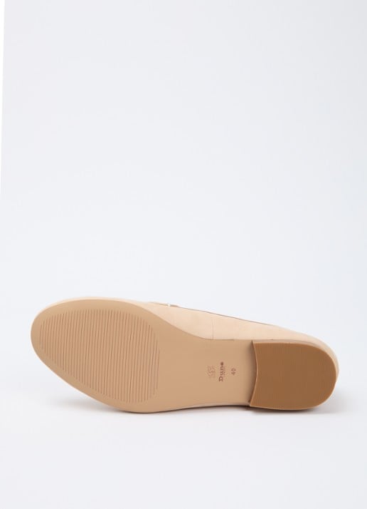 Dune London Wide Fit Glair loafer van leer met horsebit - detail 3 beige