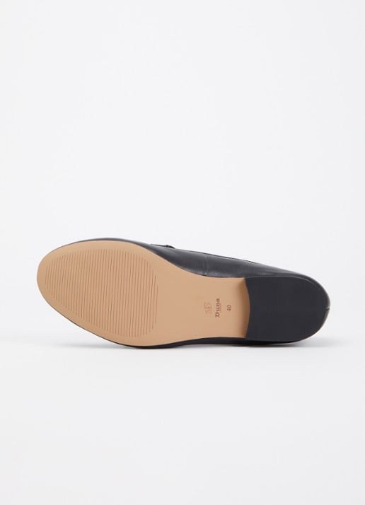 Dune London Wide Fit Glair loafer van leer met horsebit - detail 5 antraciet