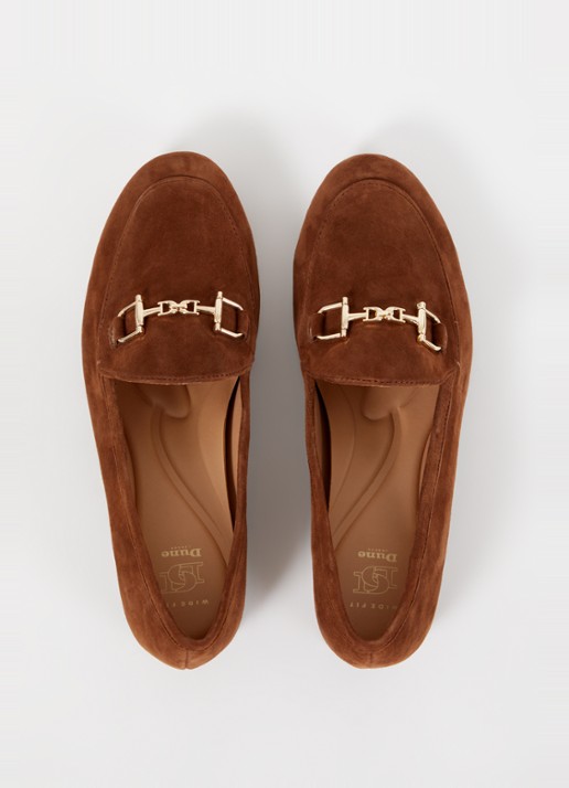 Dune London Wide Fit Glair loafer - detail 4 bruin