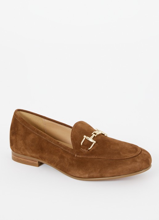 Dune London Wide Fit Glair loafer - voorkant 2 bruin