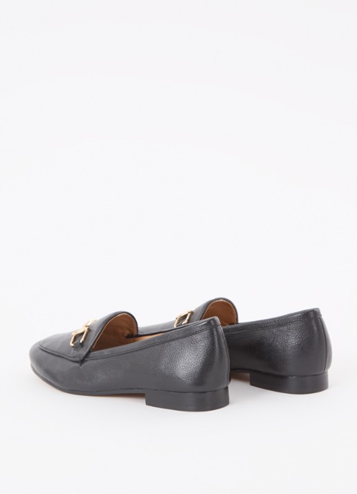 Dune London Wide Fit Glair loafer - achterkant 4 zwart