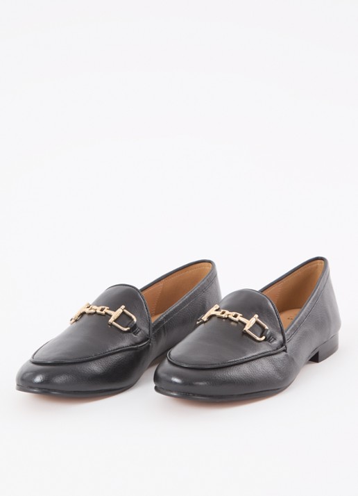 Dune London Wide Fit Glair loafer - detail zwart