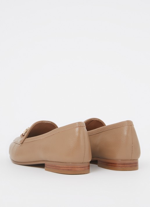 Dune London Wide Fit Glair loafer - achterkant 5 camel