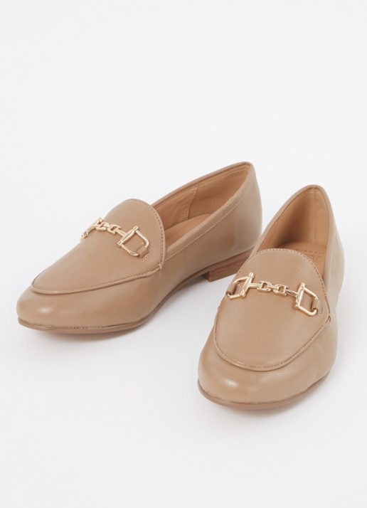 Dune London Wide Fit Glair loafer - detail 2 camel