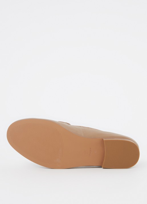 Dune London Wide Fit Glair loafer - detail 4 camel