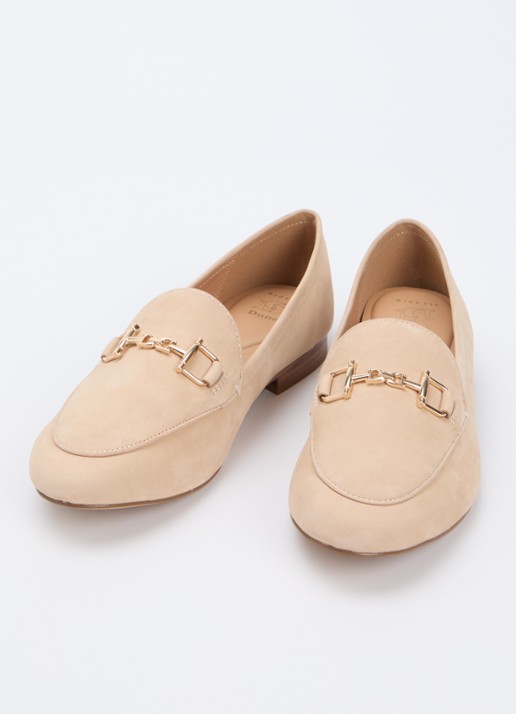Dune London Wide Fit Glair loafer - detail 2 beige