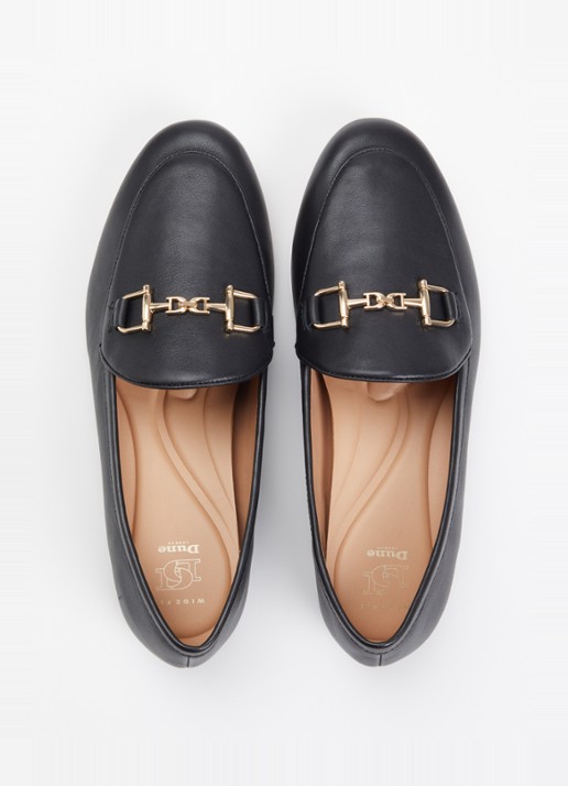 Dune London Wide Fit Glair loafer - detail 4 antraciet