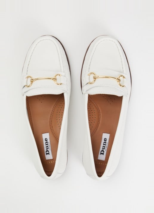 Dune London Wide Fit Glenny loafer - detail 2 wit