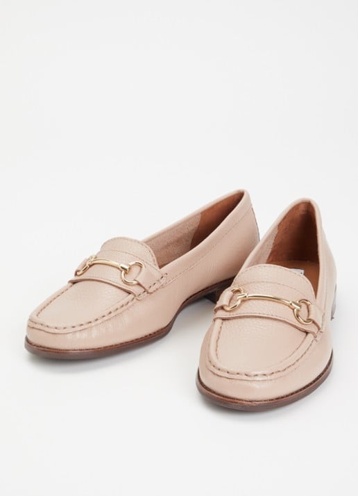 Dune London Wide Fit Glenny loafer - detail roze
