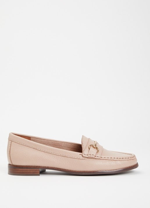 Dune London Wide Fit Glenny loafer - voorkant 5 roze