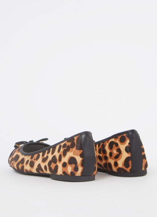 Dune London Wide Fit Hallo ballerina met strikdetail - achterkant 5 bruin