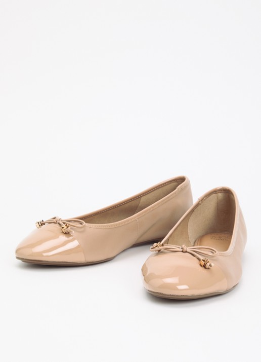 Dune London Wide Fit Hallo ballerina met strikdetail - detail 3 oudroze