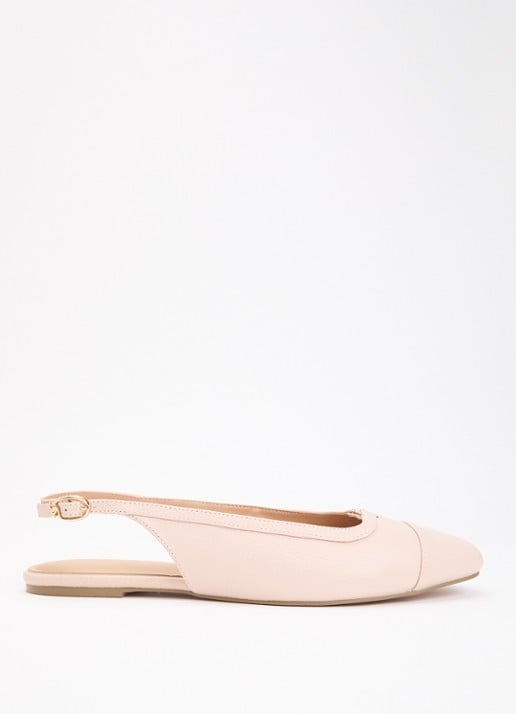 Dune London Wide Fit Hanna slingback van suède