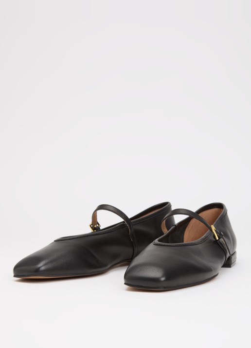 Dune London Wide Fit Hearthrob ballerina - detail zwart