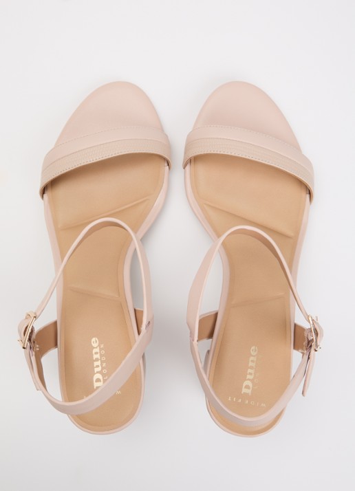 Dune London Wide Fit Jaycie sandalette van leer - detail 3 oudroze