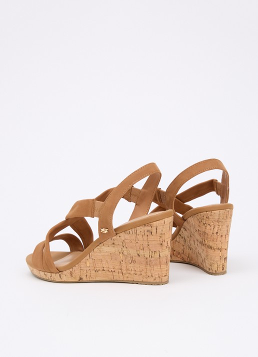 Dune London Wide Fit Kamies sleehak van leer - achterkant 5 bruin