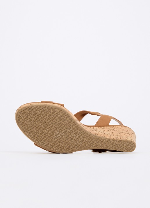 Dune London Wide Fit Kamies sleehak van leer - detail 3 bruin