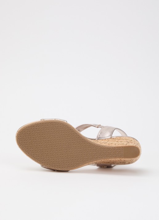 Dune London Wide Fit Kamies sleehak van leer - detail 5 witgoud