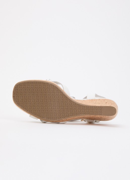 Dune London Wide Fit Karly sandalette van leer - detail 4 wit