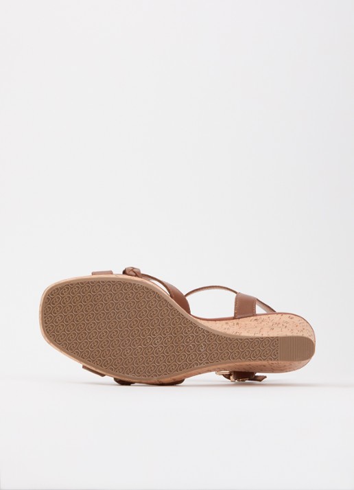 Dune London Wide Fit Karly sandalette van leer - detail 5 bruin