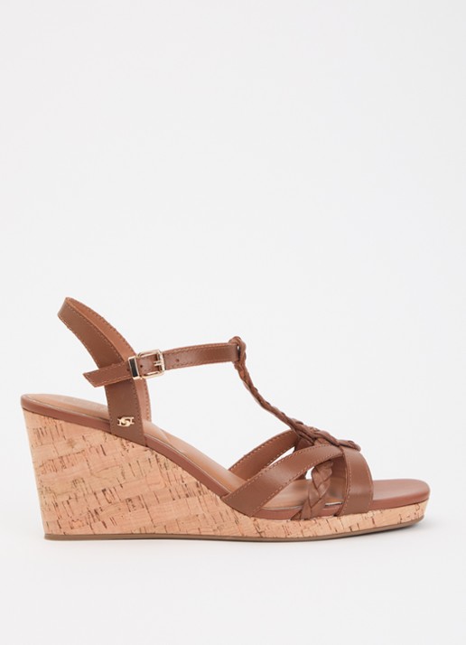 Dune London Wide Fit Karly sandalette van leer