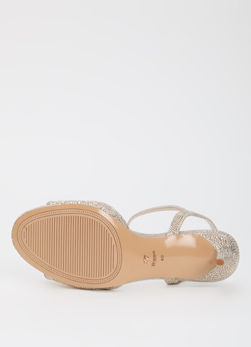 Dune London Wide Fit Manicure sandalette met strass - detail 5 zilver