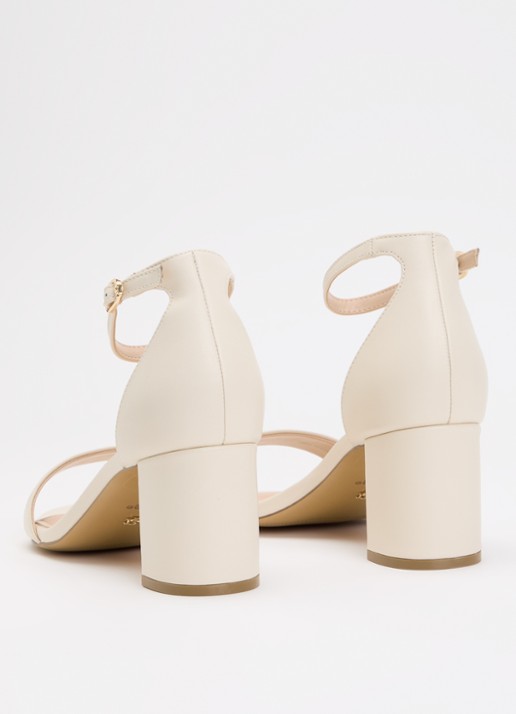 Dune London Wide Fit Melins sandalette - achterkant 5 ivoor