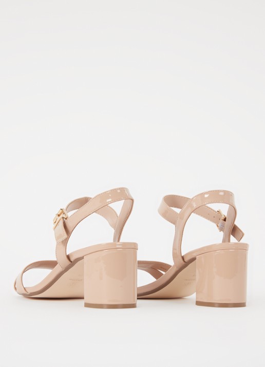 Dune London Wide Fit Merisa sandalette van leer - achterkant 5 beige