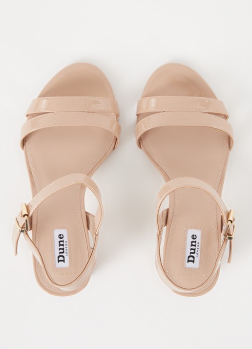 Dune London Wide Fit Merisa sandalette van leer - detail 2 beige