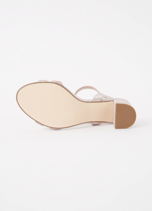Dune London Wide Fit Merisa sandalette van leer - detail 5 roségoud