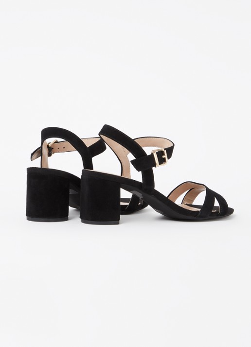 Dune London Wide Fit Merisa sandalette van leer - detail 3 zwart