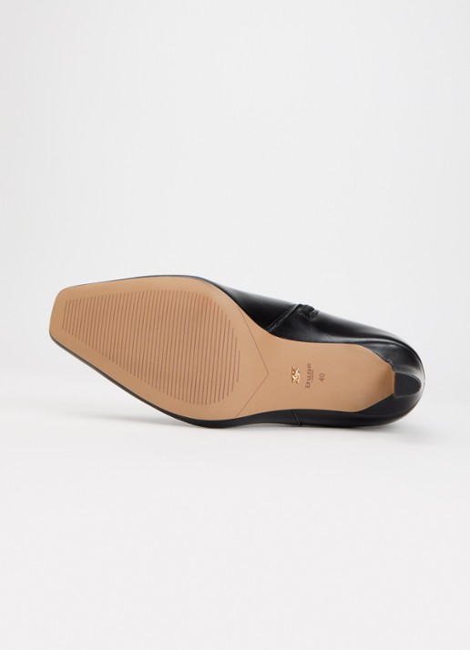 Dune London Wide Fit Ovation enkellaarsje van leer - detail 2 zwart