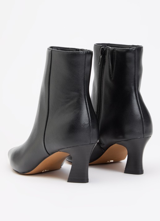 Dune London Wide Fit Overly enkellaarsje van leer - achterkant 4 zwart