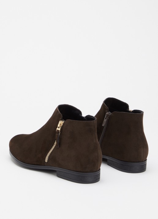 Dune London Wide Fit Pantha enkellaarsje  - achterkant 4 bruin