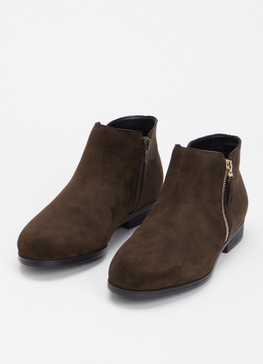 Dune London Wide Fit Pantha enkellaarsje  - detail 2 bruin