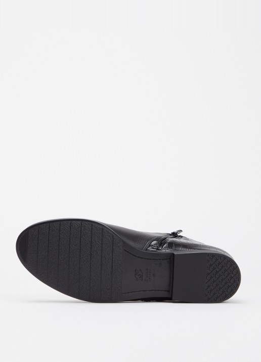 Dune London Wide Fit Pantha enkellaarsje  - detail 3 zwart