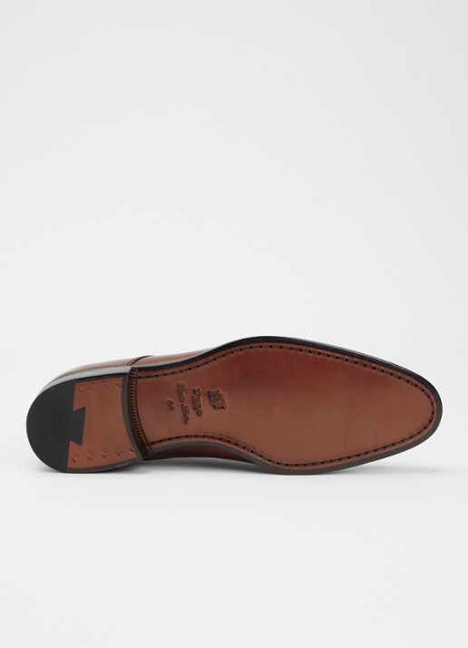Dune London Wide Fit Salisburry veterschoen van leer  - detail 4 donkerbruin