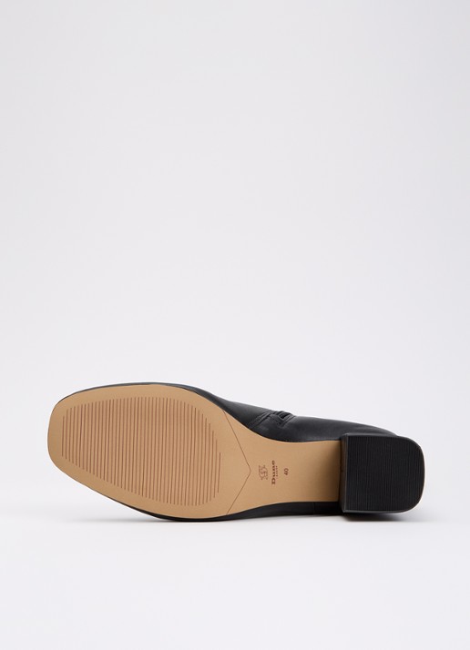 Dune London Wide Fit Sanna laars van leer - detail 2 zwart