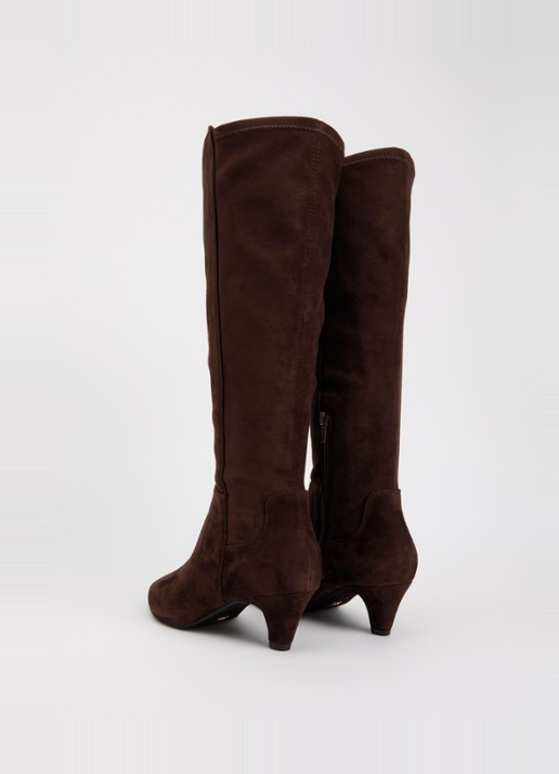 Dune London Wide Fit Sera laars van suède - achterkant 3 bruin